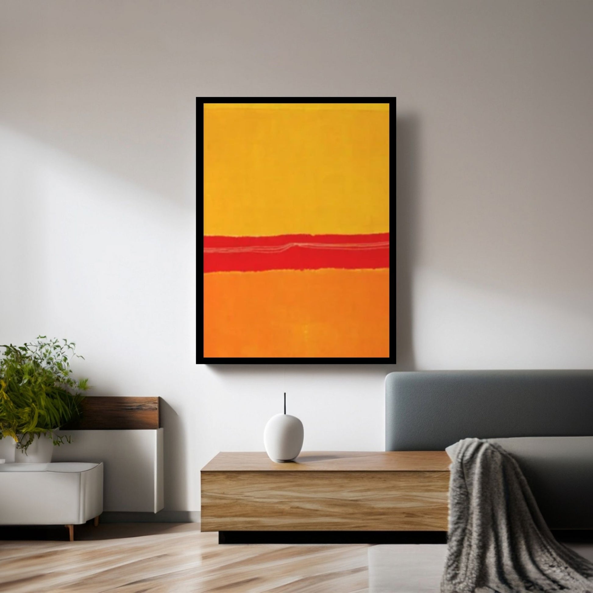 Mark Rothko Exhibition Canvas Wall Art Poster, Orange Vintage Exhibition Poster, Mark Rothko Canvas Wall Art Print - Y Canvas