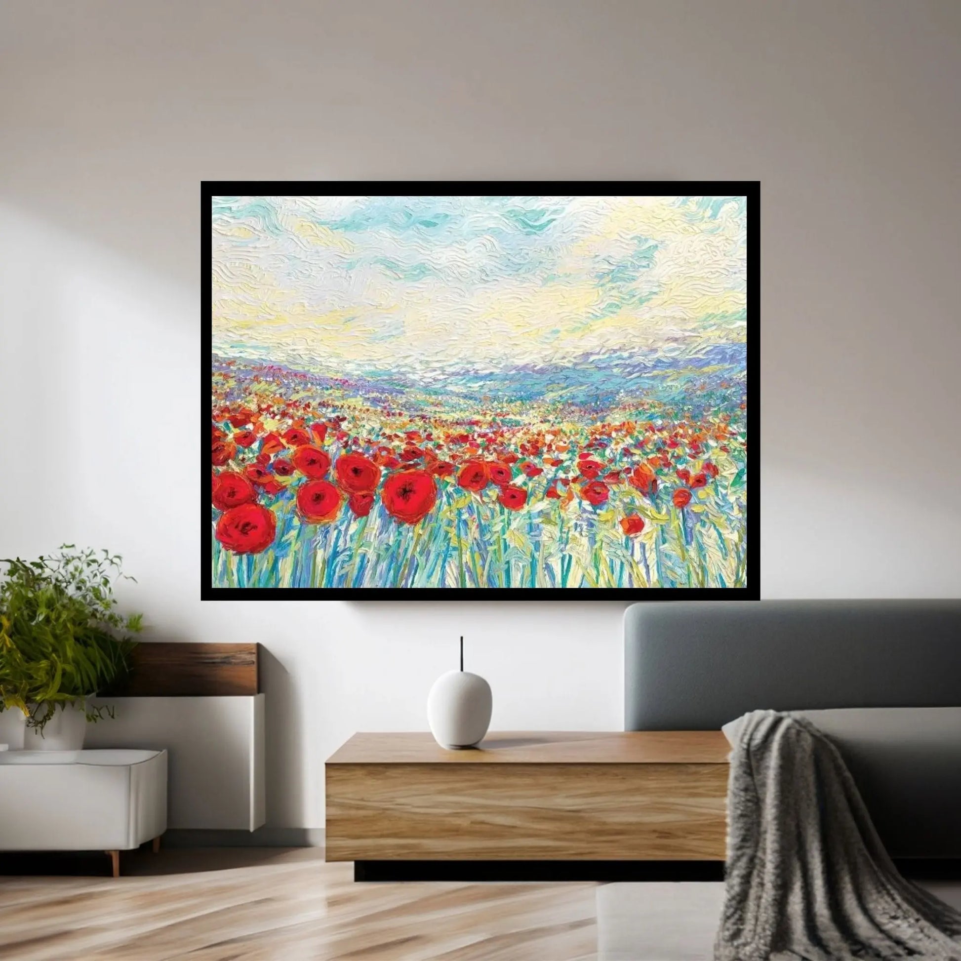 Poppies Of Oz Canvas Wall Art - Y Canvas