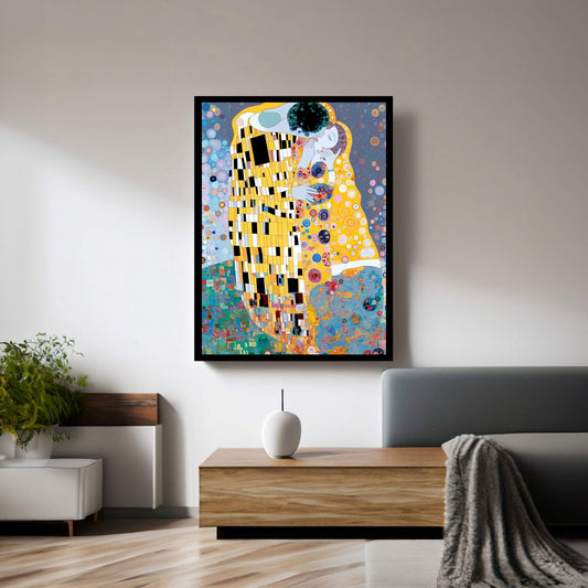 Gustav Klimt The Kiss Canvas Wall Art - Affordable Reproduction - Y Canvas