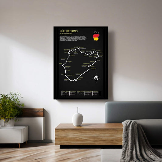 Nurburgring Nordschleife BL Canvas Wall Art - Y Canvas