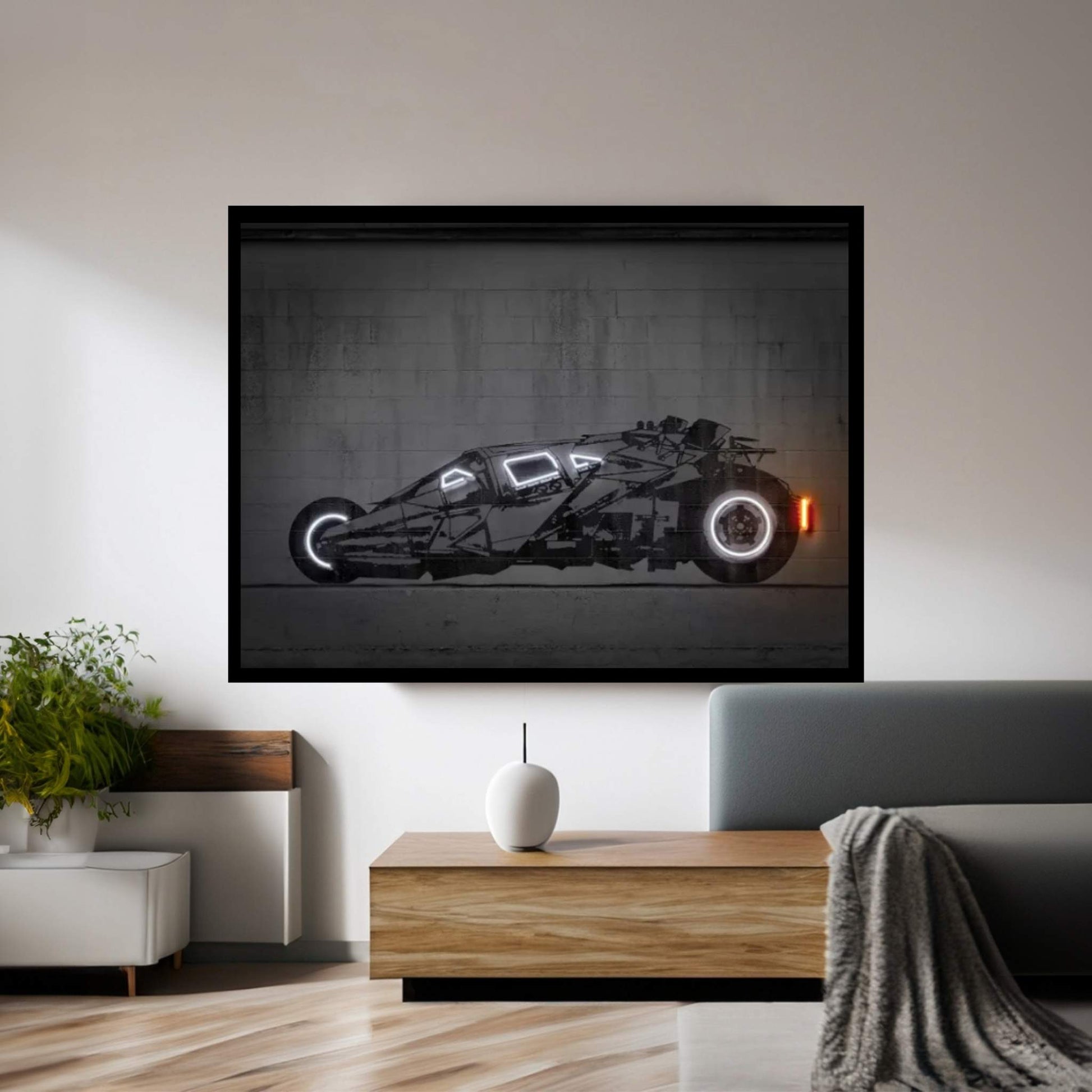 Batmobile Tumbler Canvas Wall Art - Y Canvas