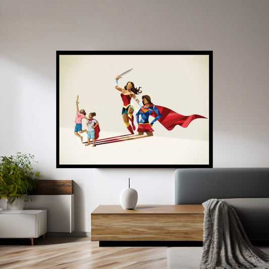 Sisters In Arms Canvas Wall Art - Y Canvas