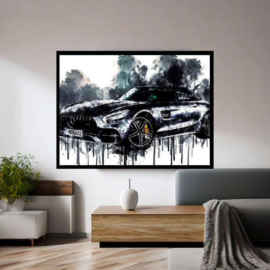 2017 Mercedes AMG GT C Roadster Vehicle CLXXXIV Canvas Wall Art - Y Canvas