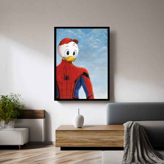 Spider-Duck Canvas Wall Art - Y Canvas