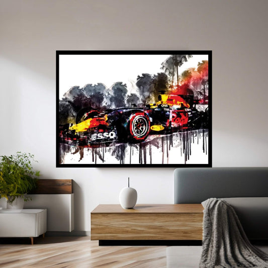 2017 Red Bull RB13 Formula Car Vehicle CCLXXII Canvas Wall Art - Y Canvas