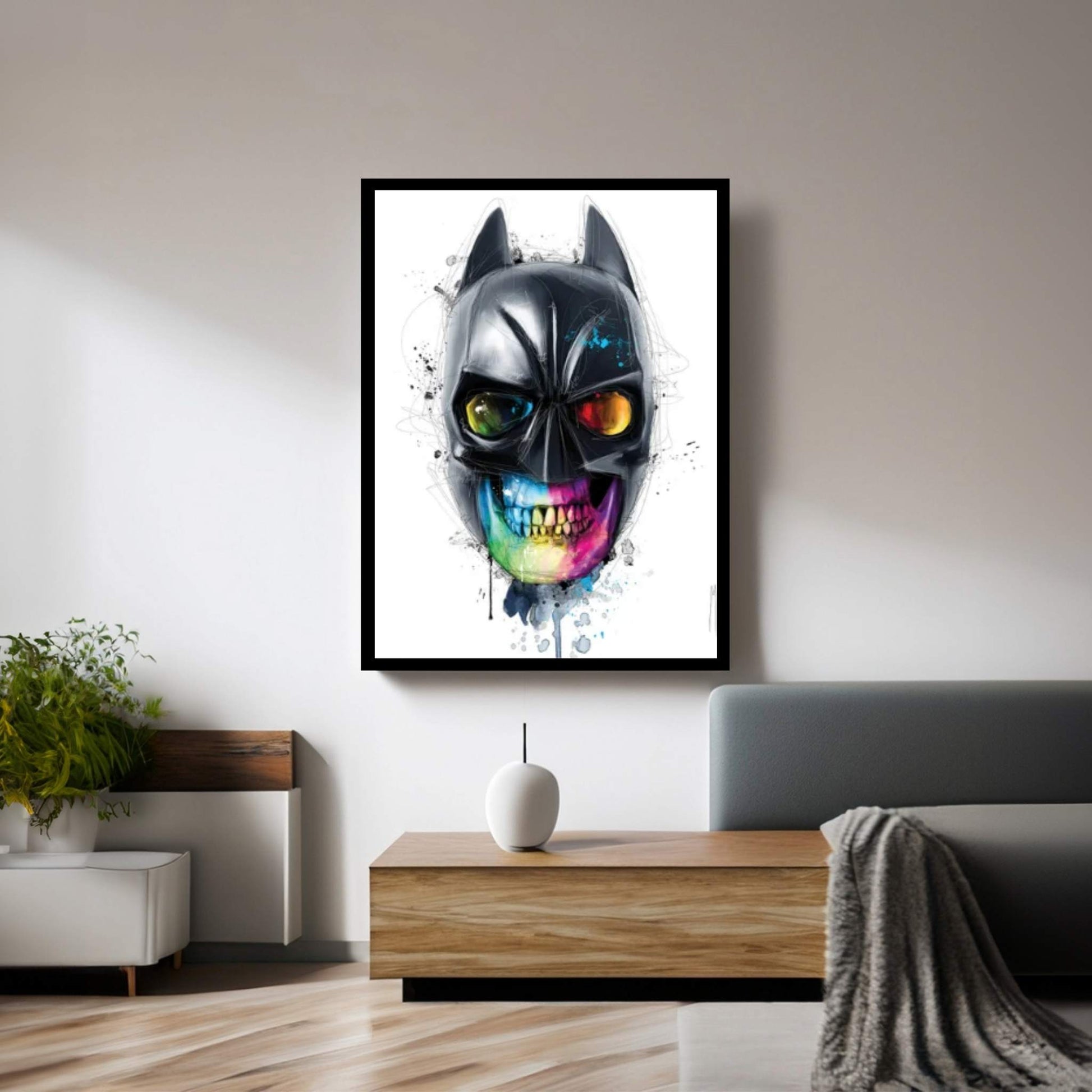 The Bat Skull Canvas Wall Art - Y Canvas