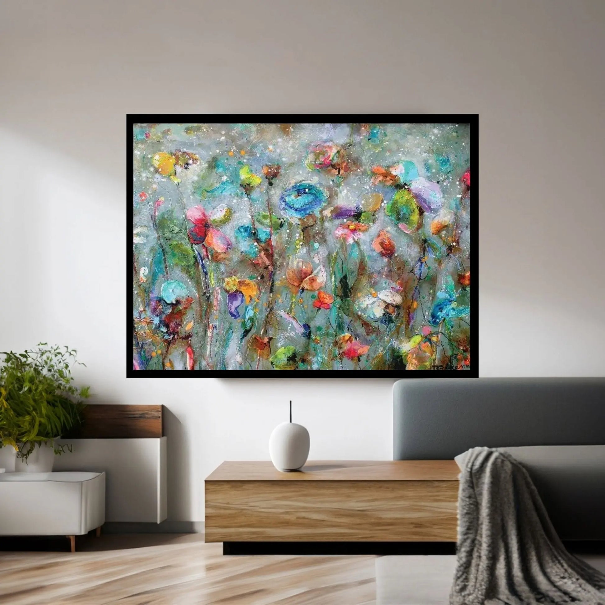 Flowers By Daw Canvas Wall Art - Y Canvas