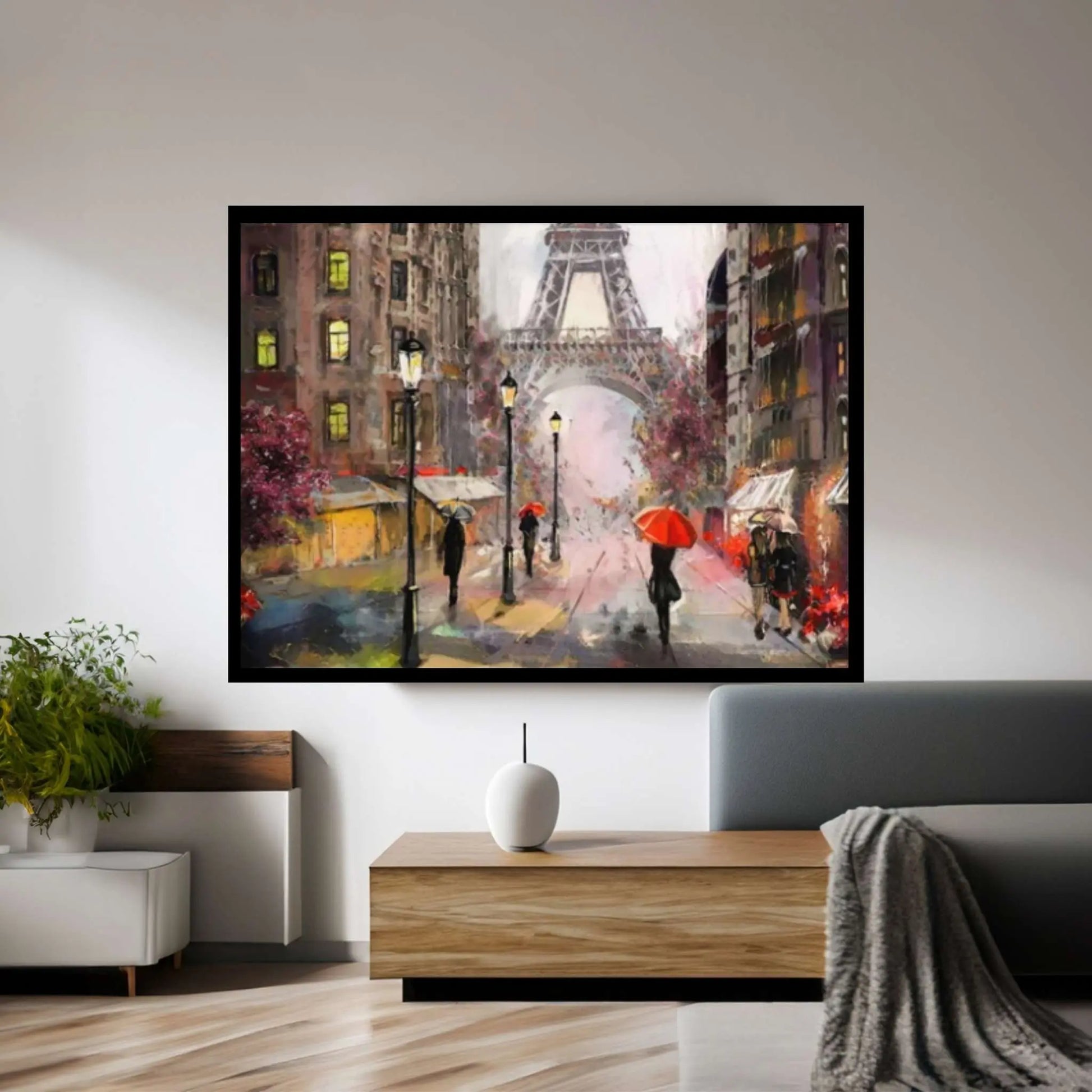 Paris Eiffel Tower Oil Painting - Canvas Wall Art - Y Canvas