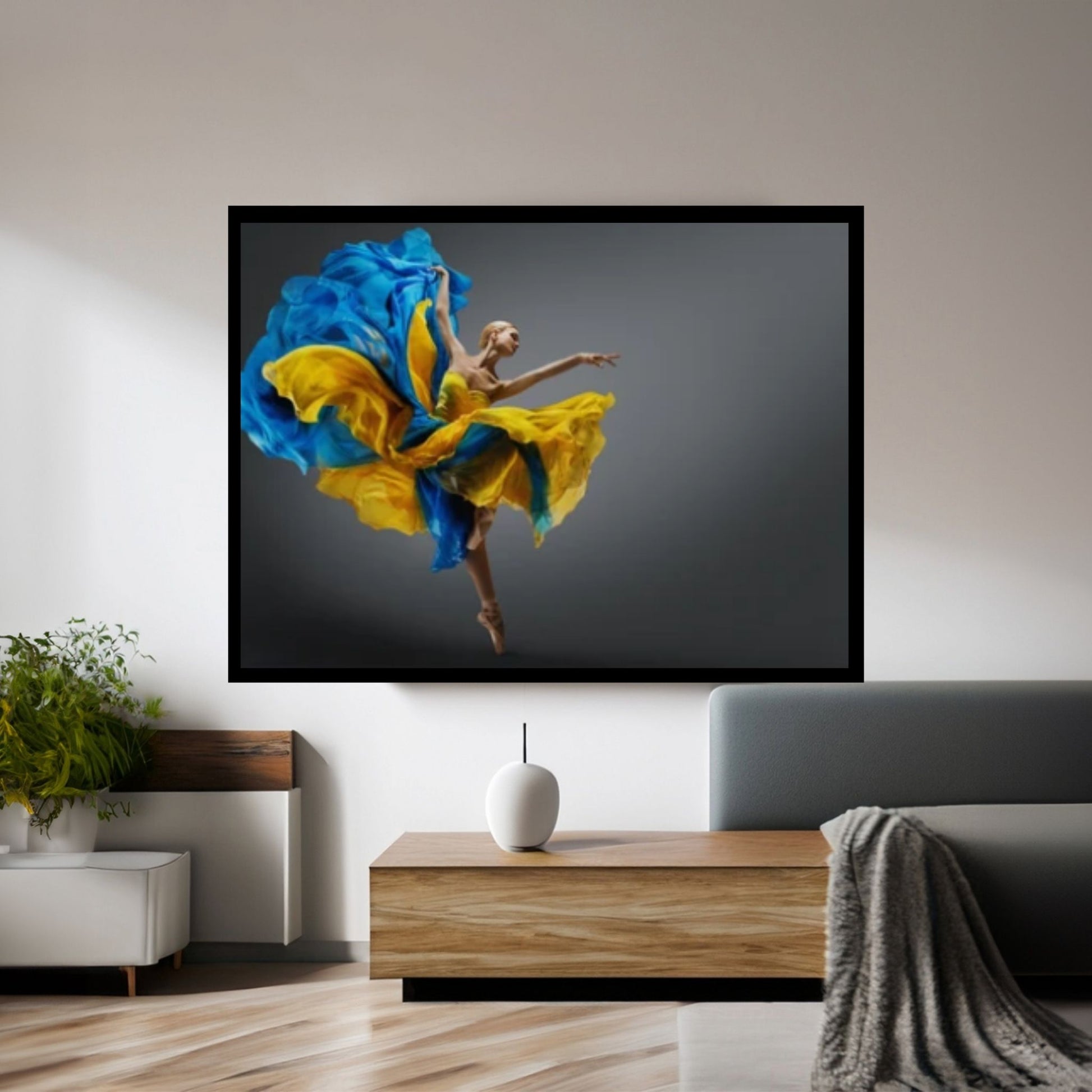 Large Ballerina Canvas Painting, Dancing Girl Oil Painting - Y Canvas