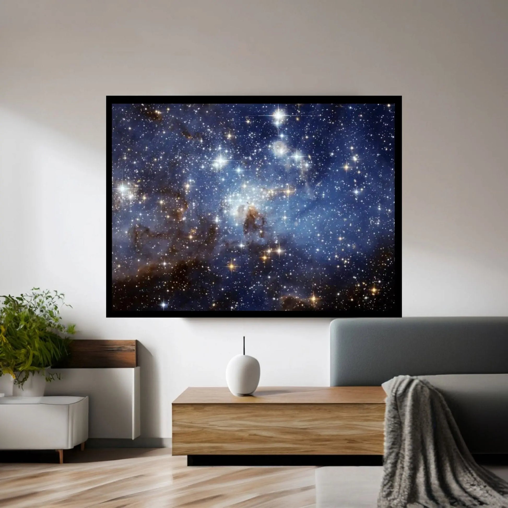 LH-95 Stellar Nursery (Hubble Space Telescope) Canvas Wall Art - Y Canvas