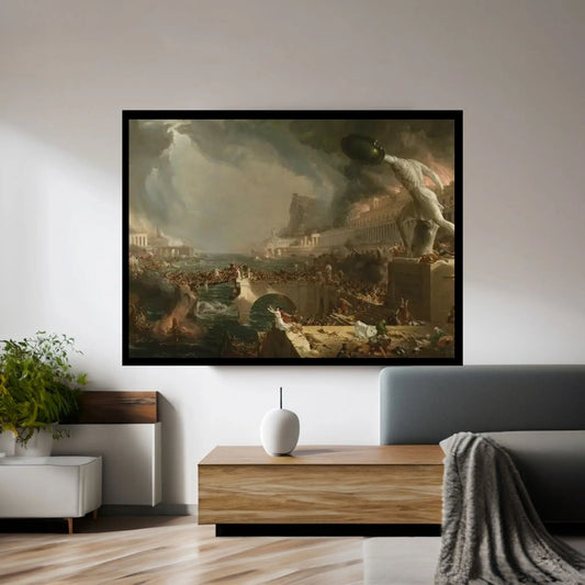 The Course of Empire: Destruction, 1836 Canvas Wall Art - Y Canvas