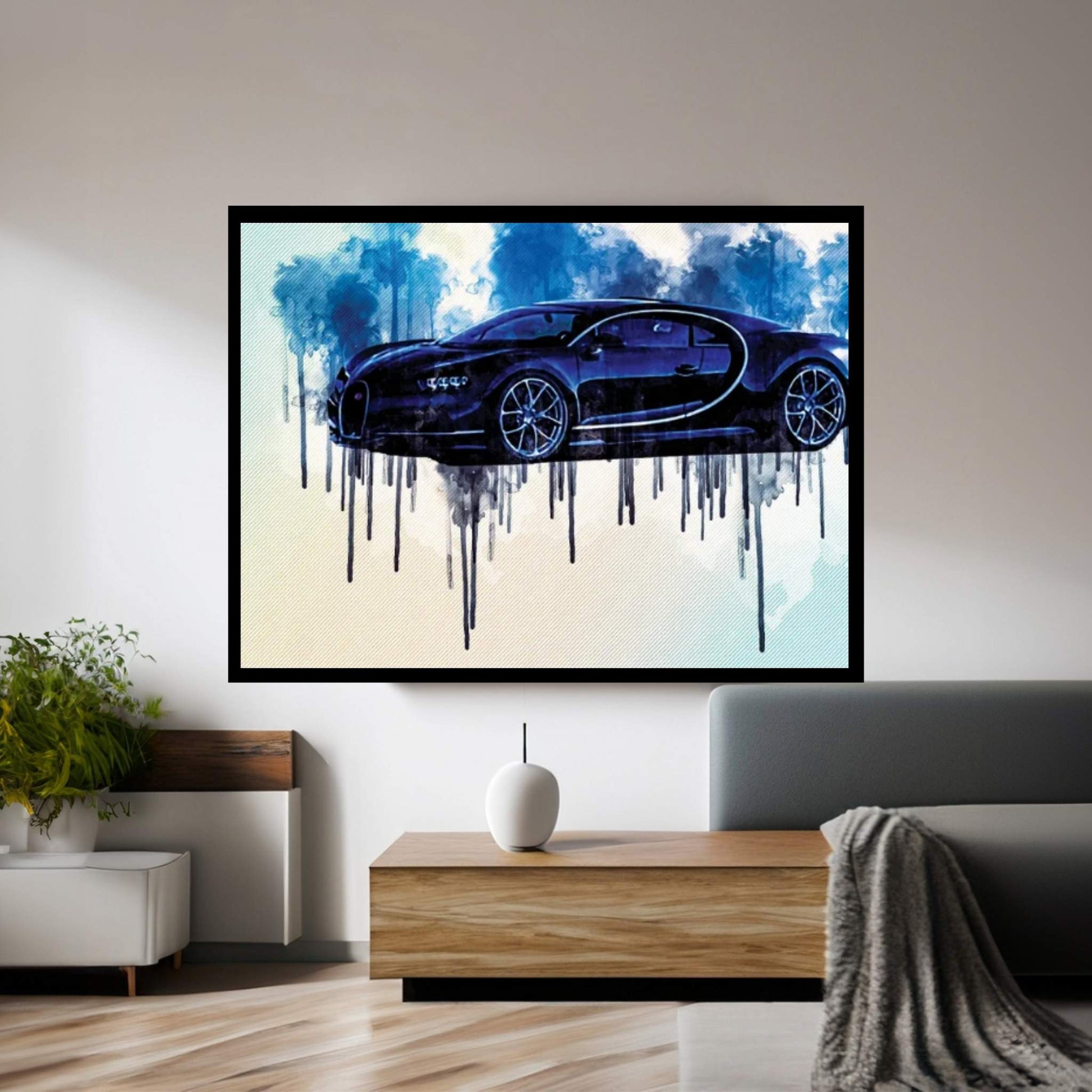 2017 New Hypercar Bugatti Chiron Canvas Wall Art - Y Canvas