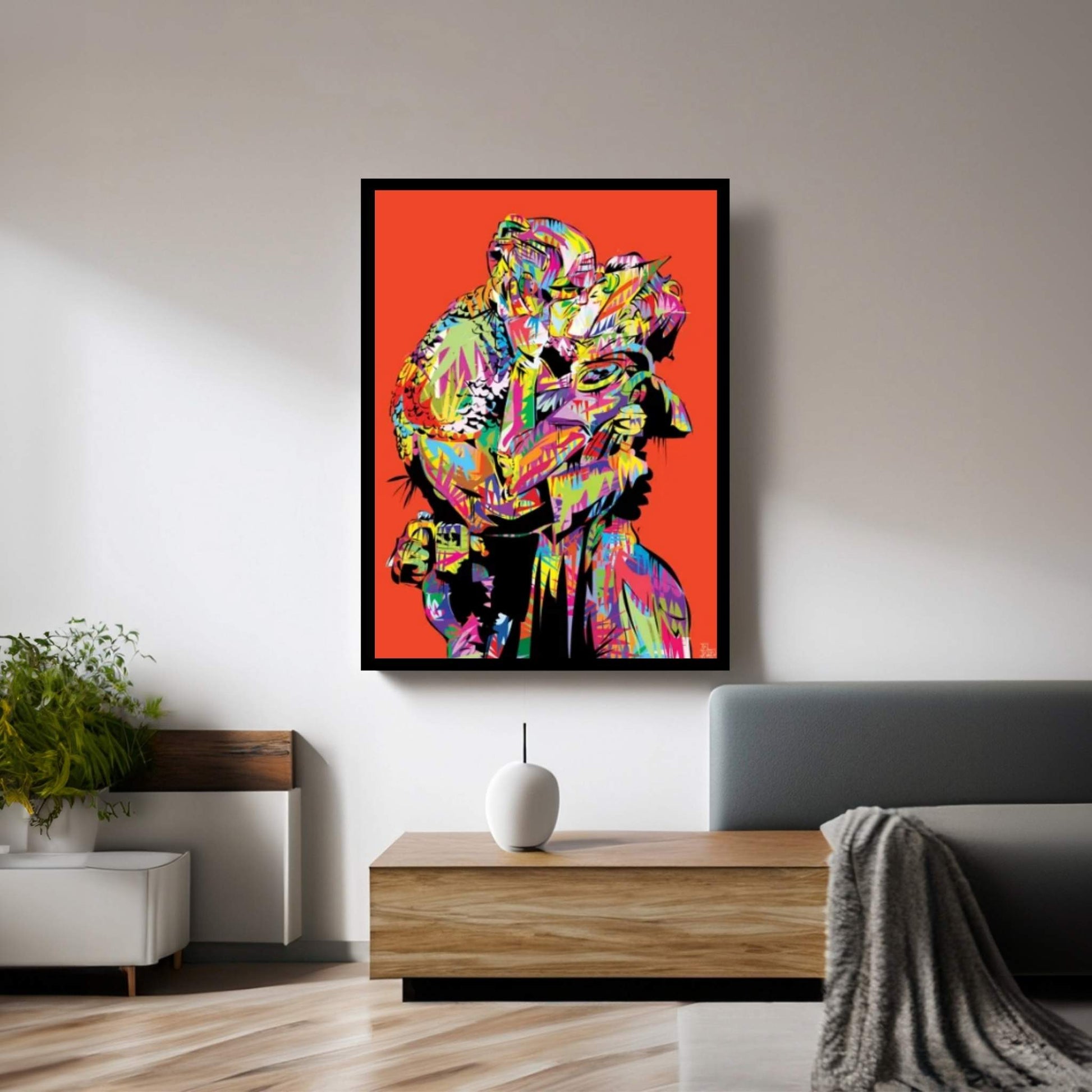 Captain A (The Kiss) Canvas Wall Art - Y Canvas