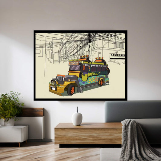 Philippines - Jeepney Canvas Wall Art - Y Canvas