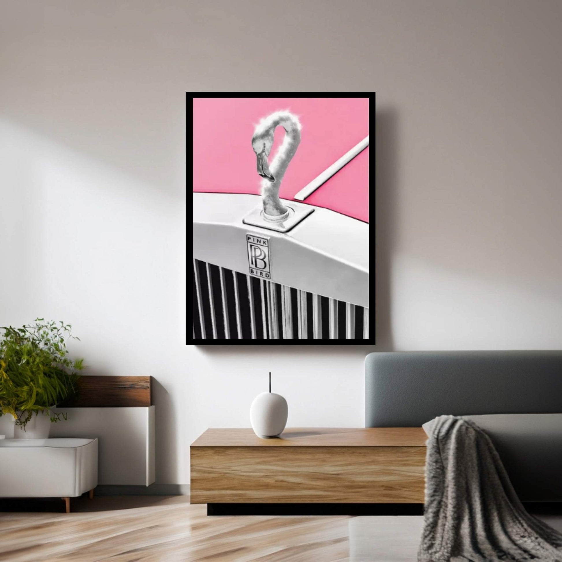 Pinkbird Canvas Wall Art - Y Canvas