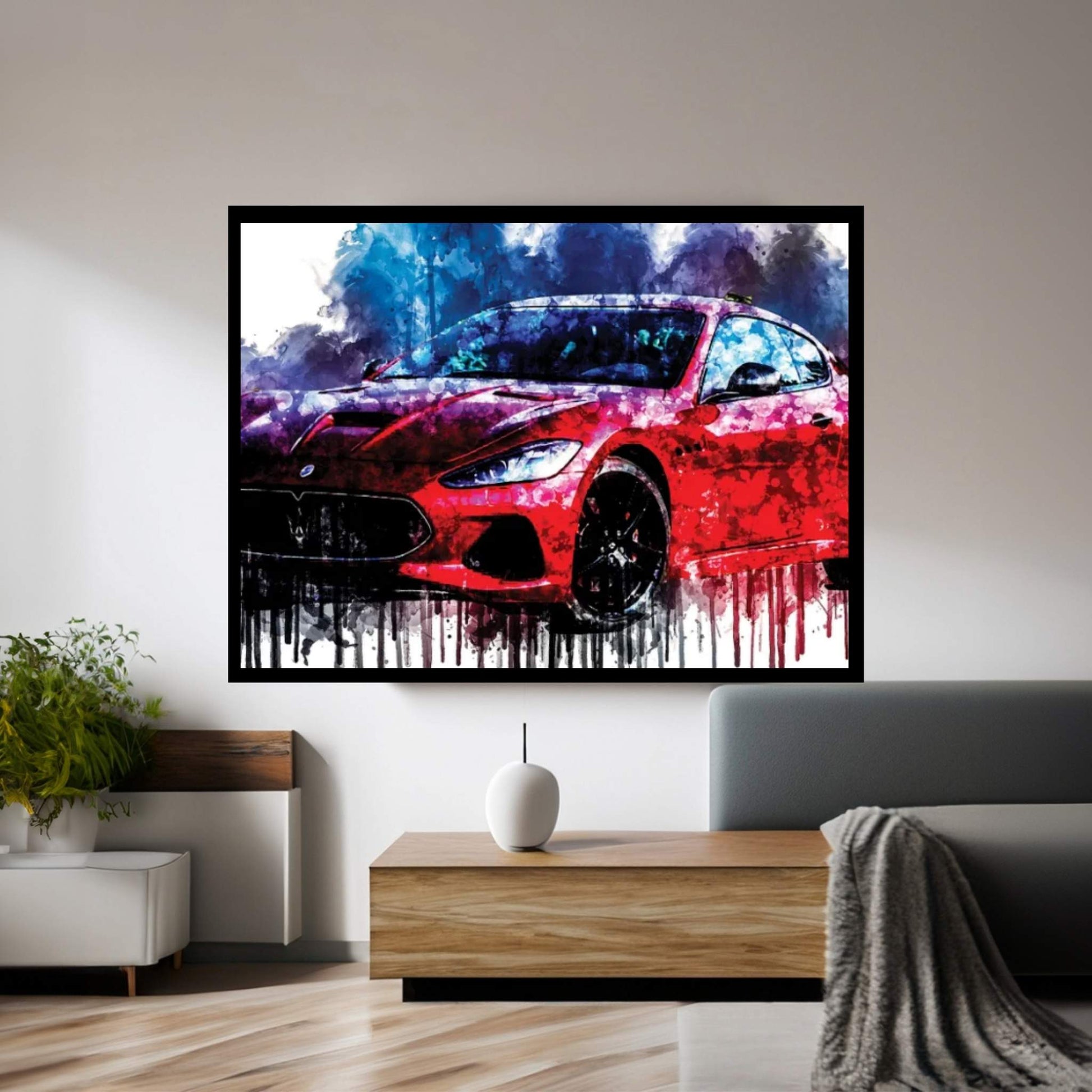 Car 2017 Maserati Granturismo MC Canvas Wall Art - Y Canvas