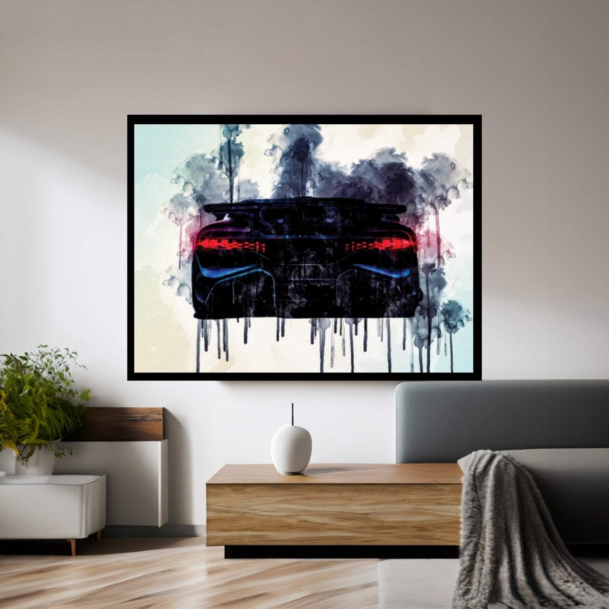 Bugatti Divo Rear View Exterior Luxury Hypercar Supercars Hypercars Canvas Wall Art - Y Canvas