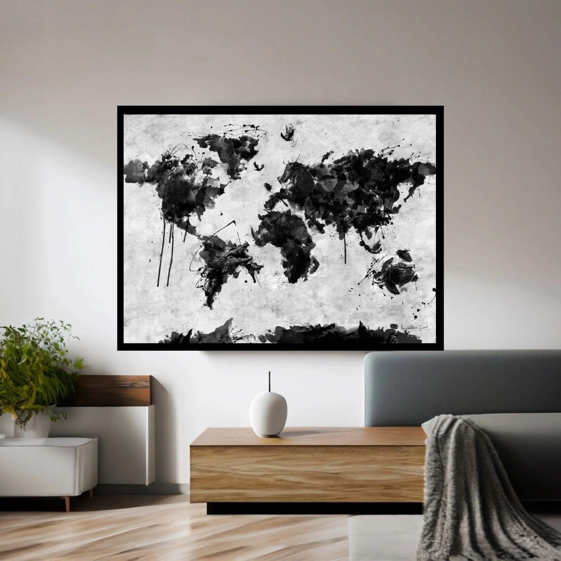 Wild World Canvas Wall Art - Y Canvas