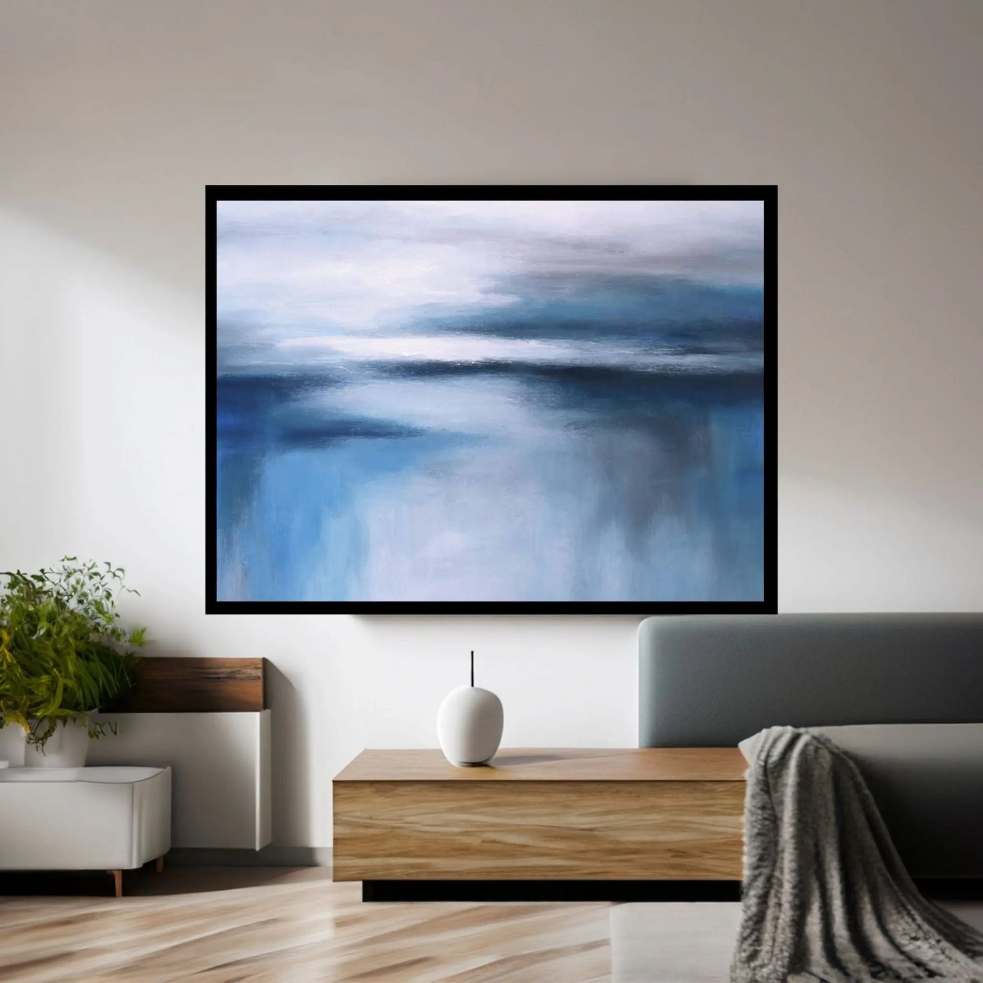 Abstract Seascape XXIV Canvas Wall Art - Y Canvas