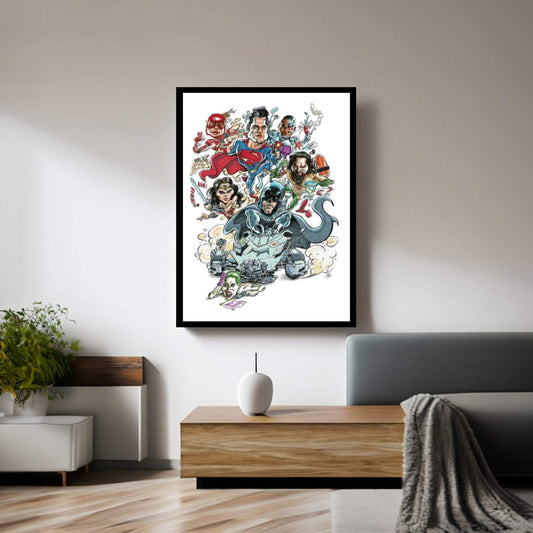 Justice League Canvas Wall Art - Y Canvas