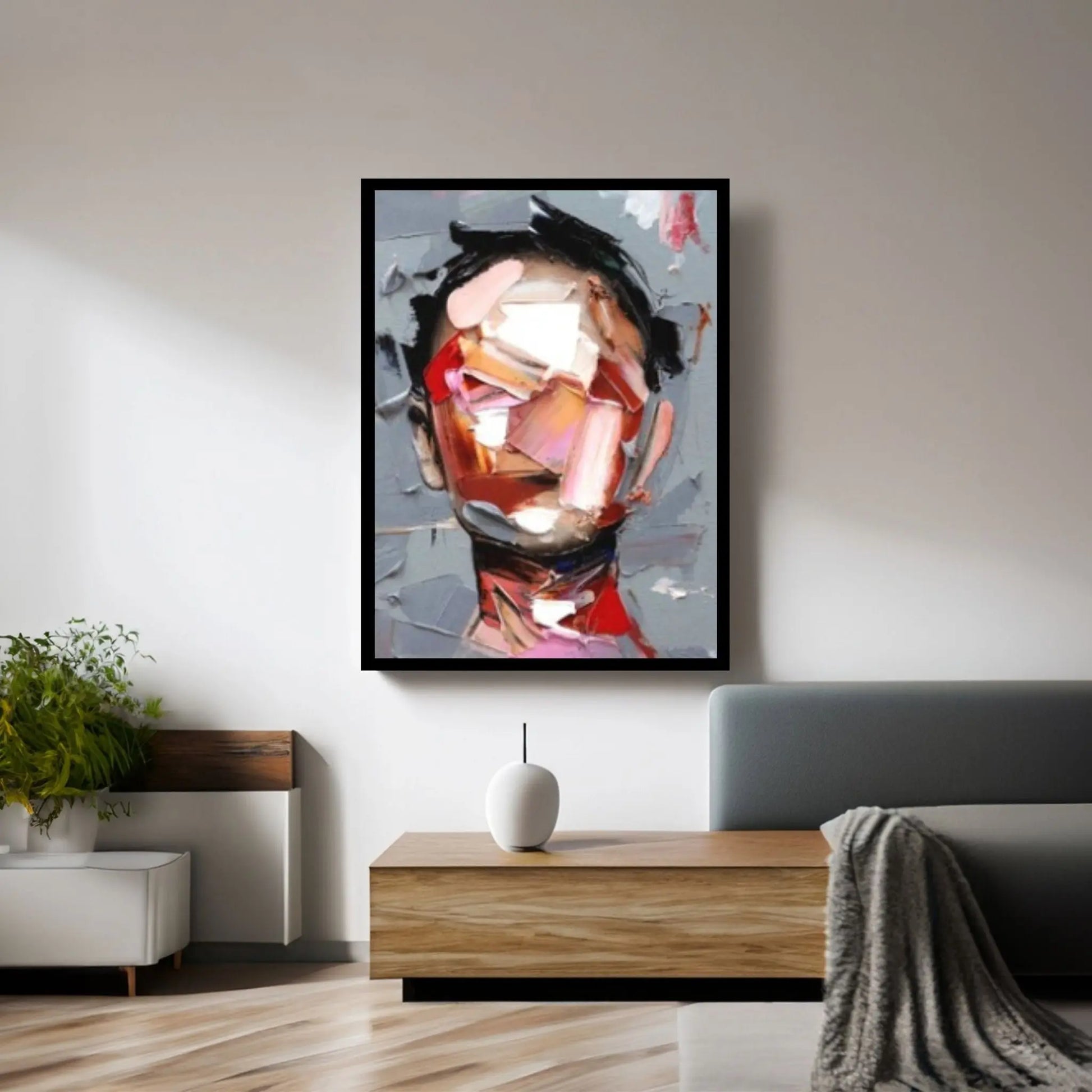 Woman Portrait Canvas Wall Art, Abstract Face Canvas Art, Portrait Painting Canvas, Colorful - Y Canvas