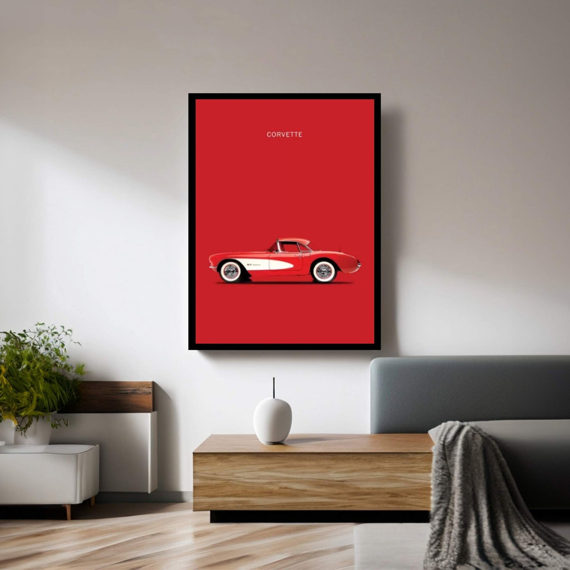 1957 Chevrolet Corvette Canvas Wall Art - Y Canvas