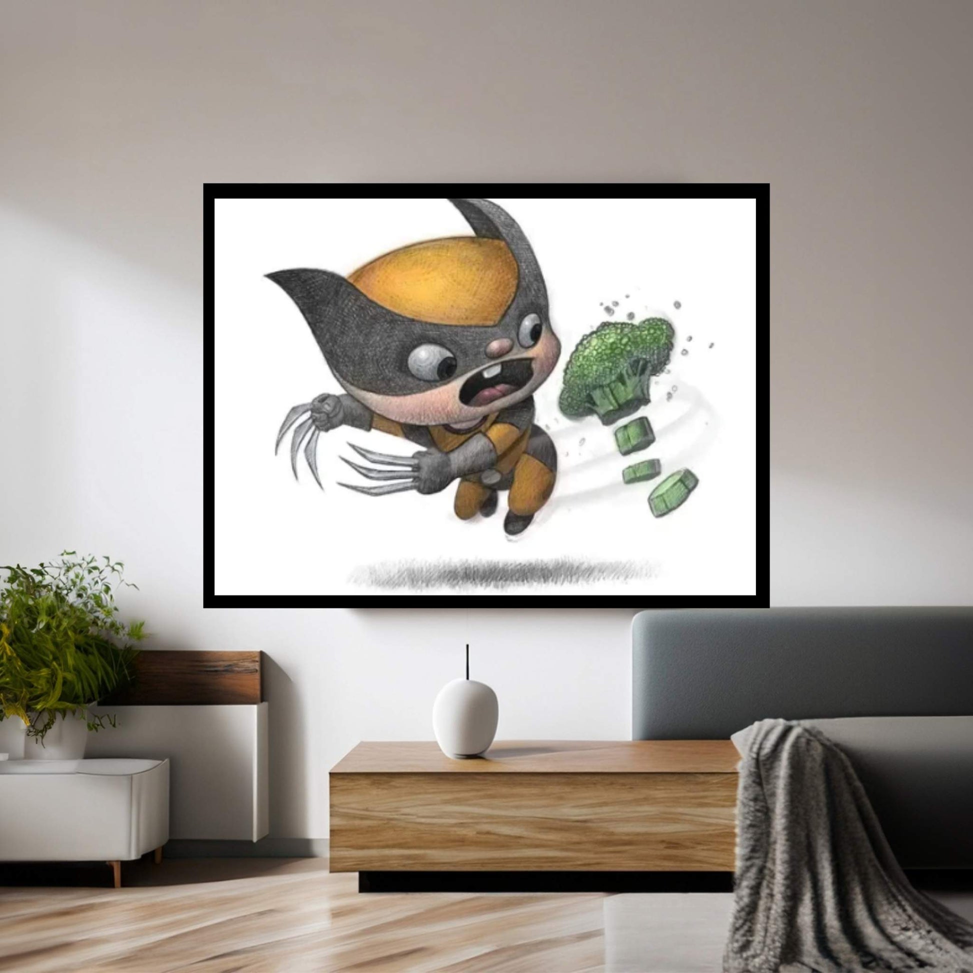 Baby Wolverine Canvas Wall Art - Y Canvas