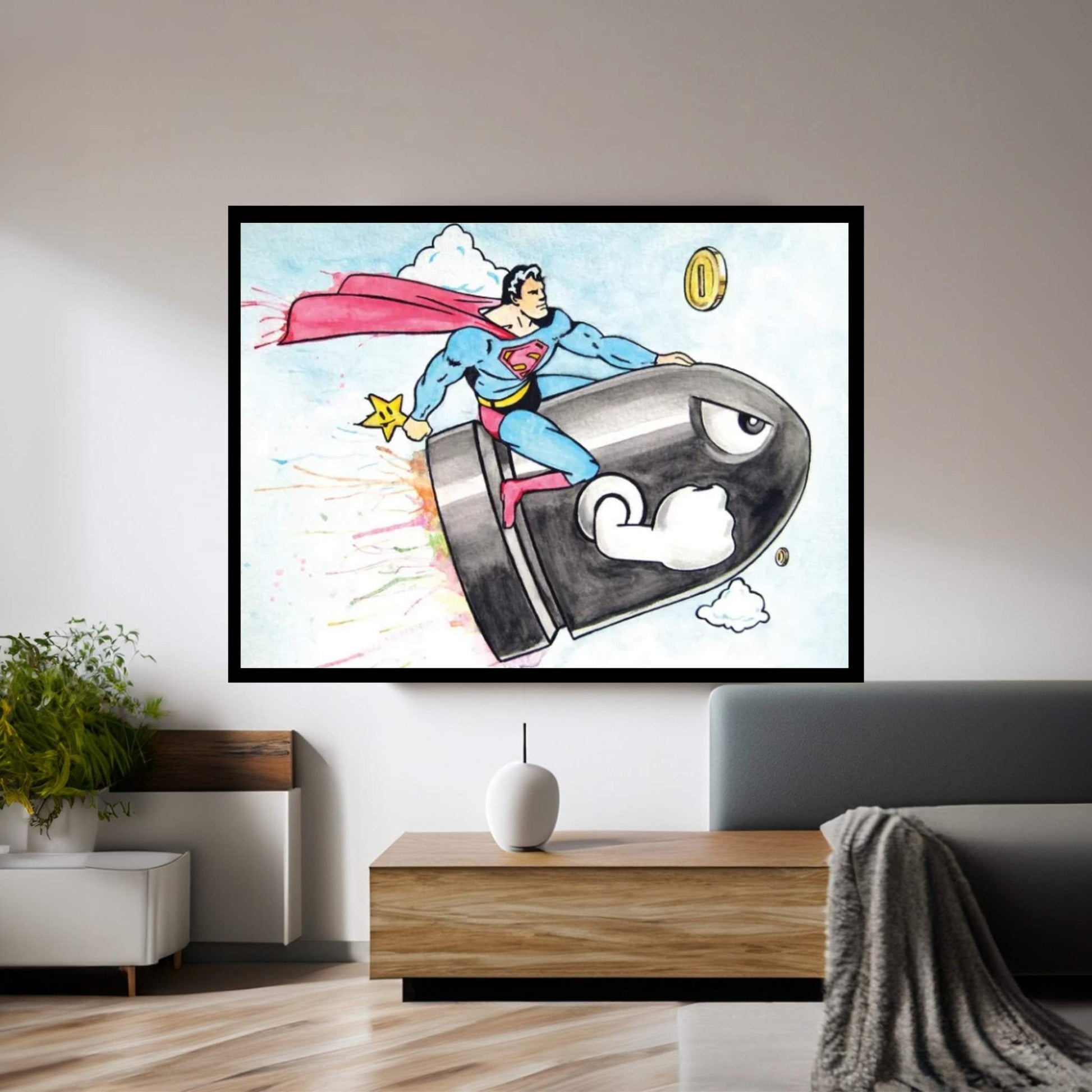 Super Bullet Canvas Wall Art - Y Canvas