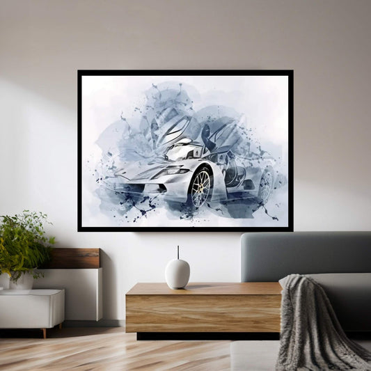 Aspark Owl 2022 Hypercar Exterior Silver Canvas Wall Art - Y Canvas