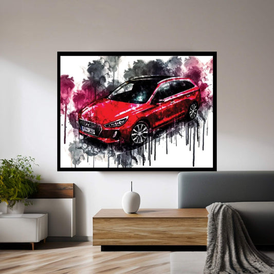 2017 Hyundai i30 Tourer Canvas Wall Art - Y Canvas