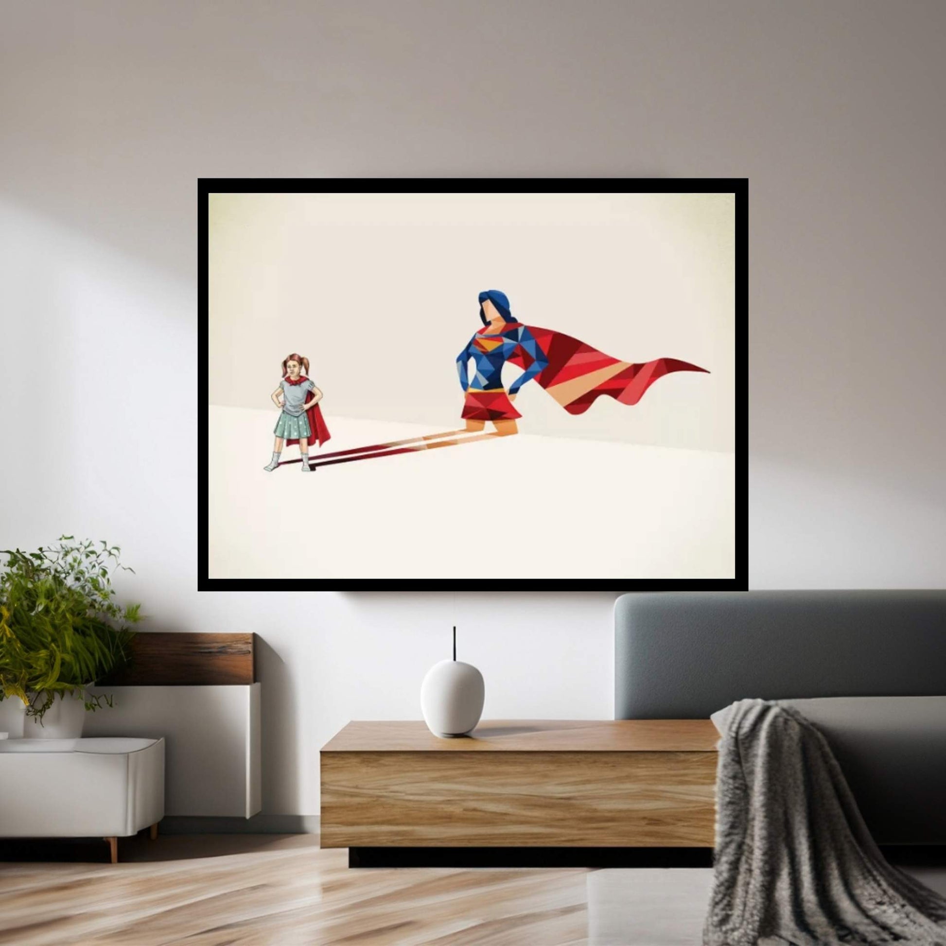 Walking Shadow Heroine Canvas Wall Art - Y Canvas