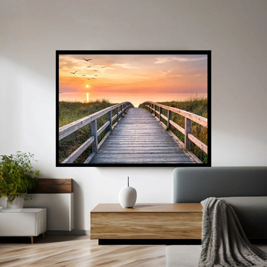 Sunset At The Dune Beach Canvas Wall Art - Y Canvas