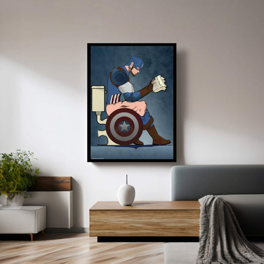 Captian America Canvas Wall Art - Y Canvas