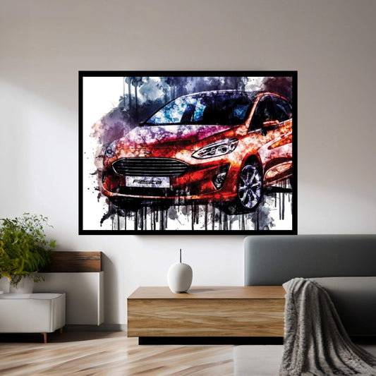 2017 Ford Fiesta Titanium Vehicle LXXVII Canvas Wall Art - Y Canvas