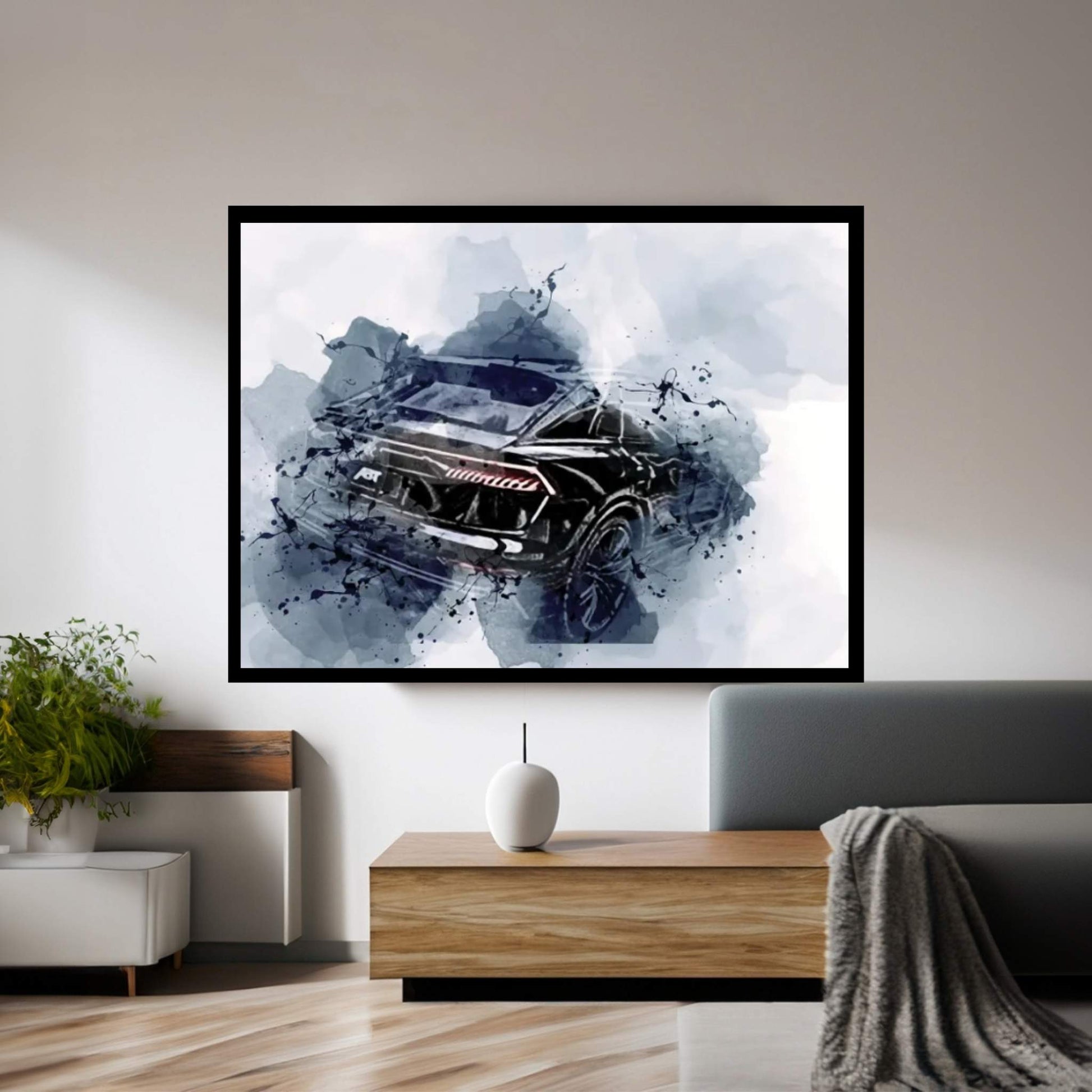 2022 Audi Sq8 Abt Luxury Suv Black Canvas Wall Art - Y Canvas