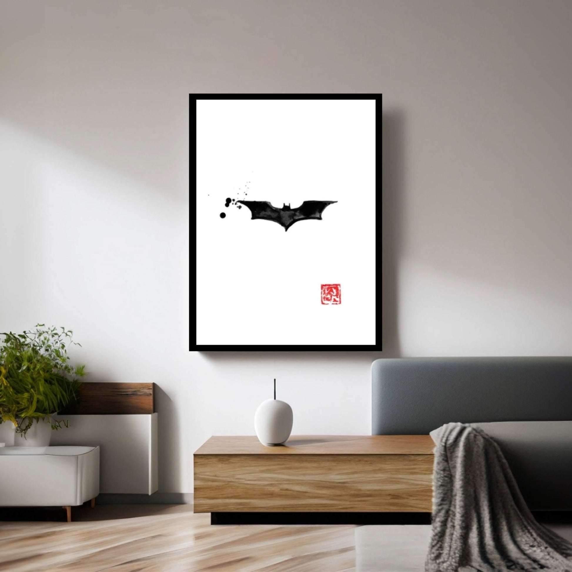 Batman Logo Canvas Wall Art - Y Canvas