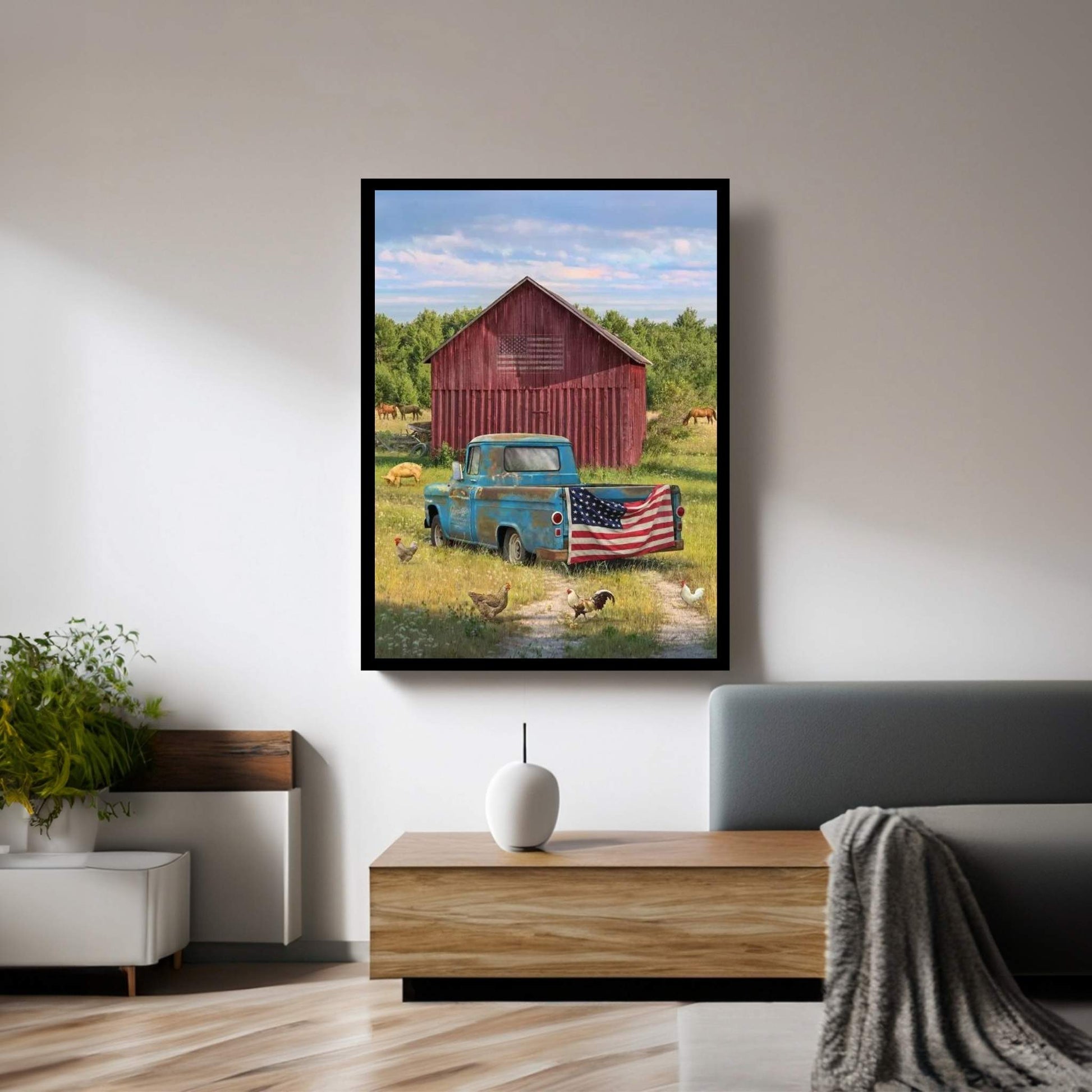 Summer Farm Canvas Wall Art - Y Canvas