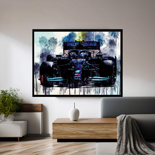 Valtteri Bottas Raceway 2021 Mercedes-Amg F1 W12 Mercedes-Amg Petronas Formula One Team British Racing Drivers Formula 1 F1 Canvas Wall Art - Y Canvas