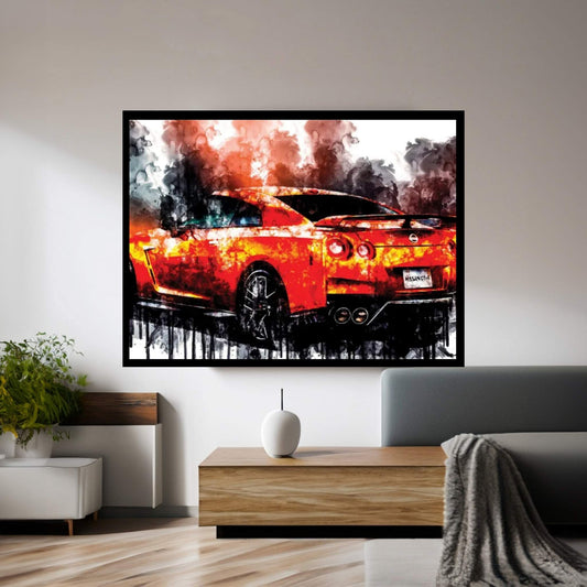 2017 Nissan GT R Vehicle CCXXIX Canvas Wall Art - Y Canvas