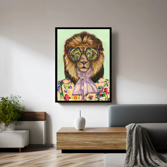 Gucci Lion Canvas Wall Art - Y Canvas