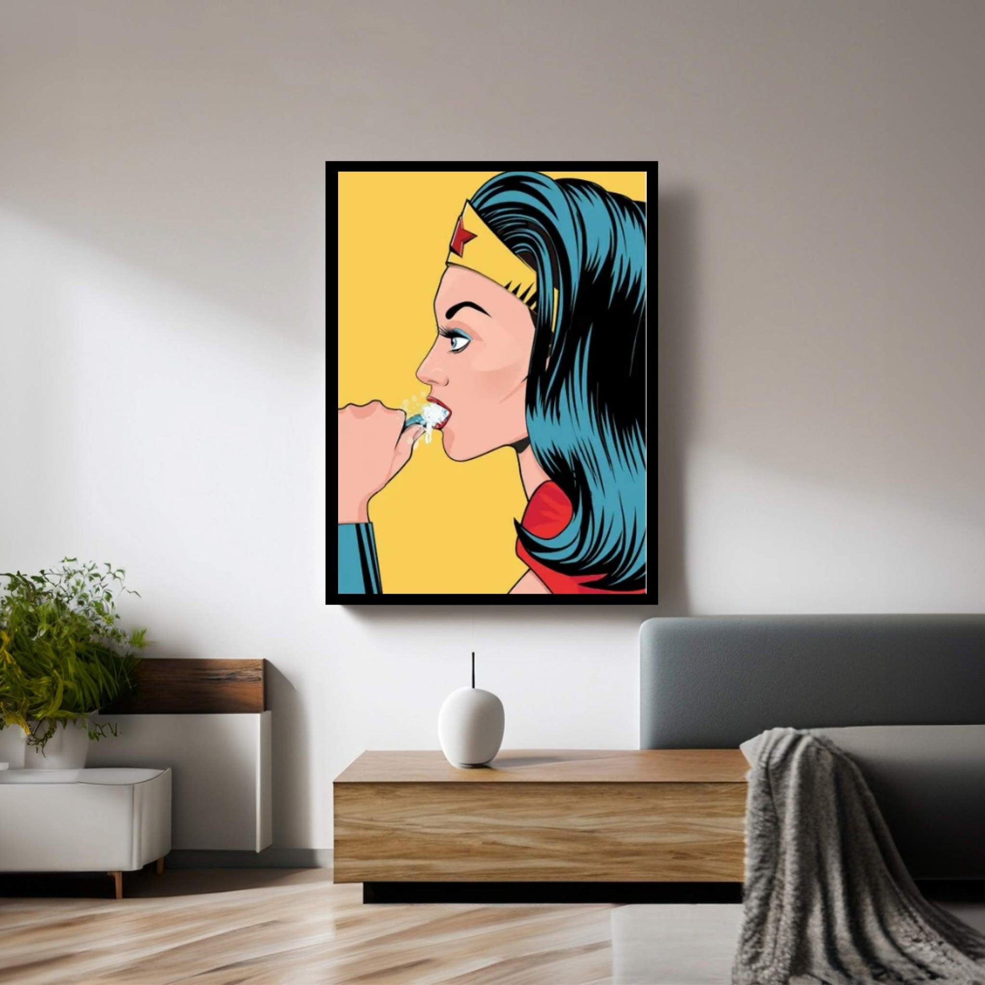 WW Teeth Canvas Wall Art - Y Canvas