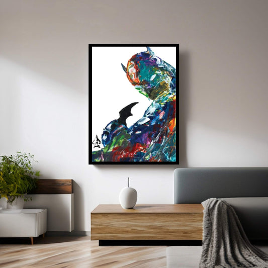 Batman Abstract II Canvas Wall Art - Y Canvas