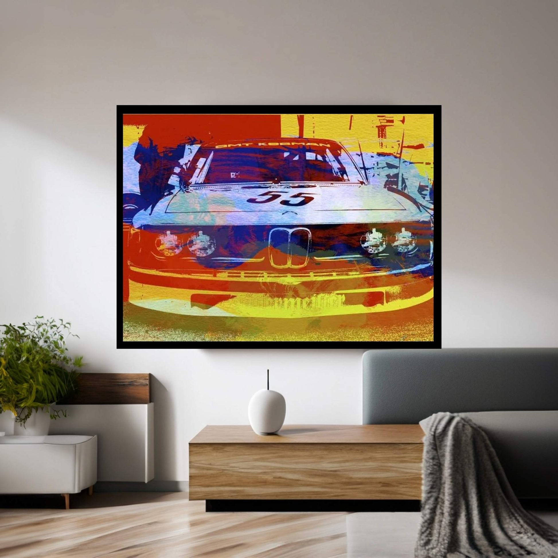 BMW Racing Canvas Wall Art - Y Canvas