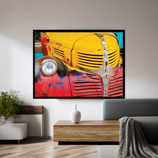 Primary Dodge Canvas Wall Art - Y Canvas