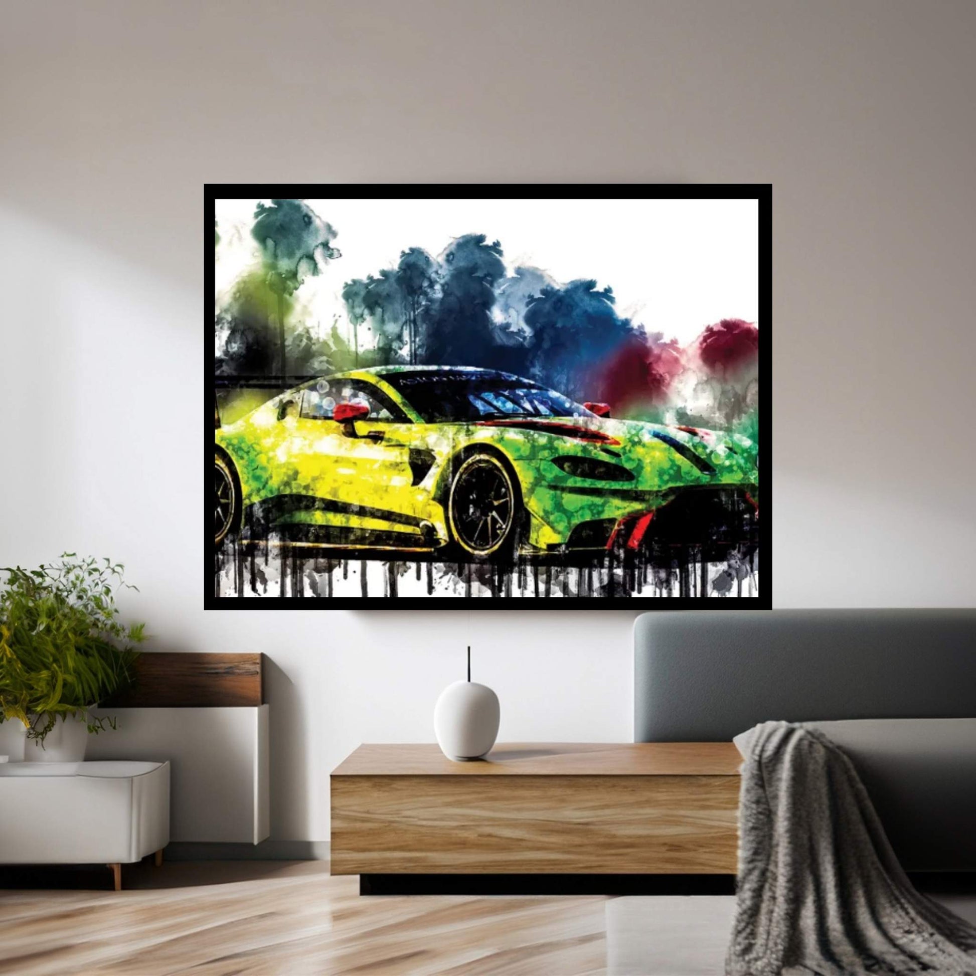 2018 Aston Martin Vantage GTE Vehicle CCCLXVIII Canvas Wall Art - Y Canvas