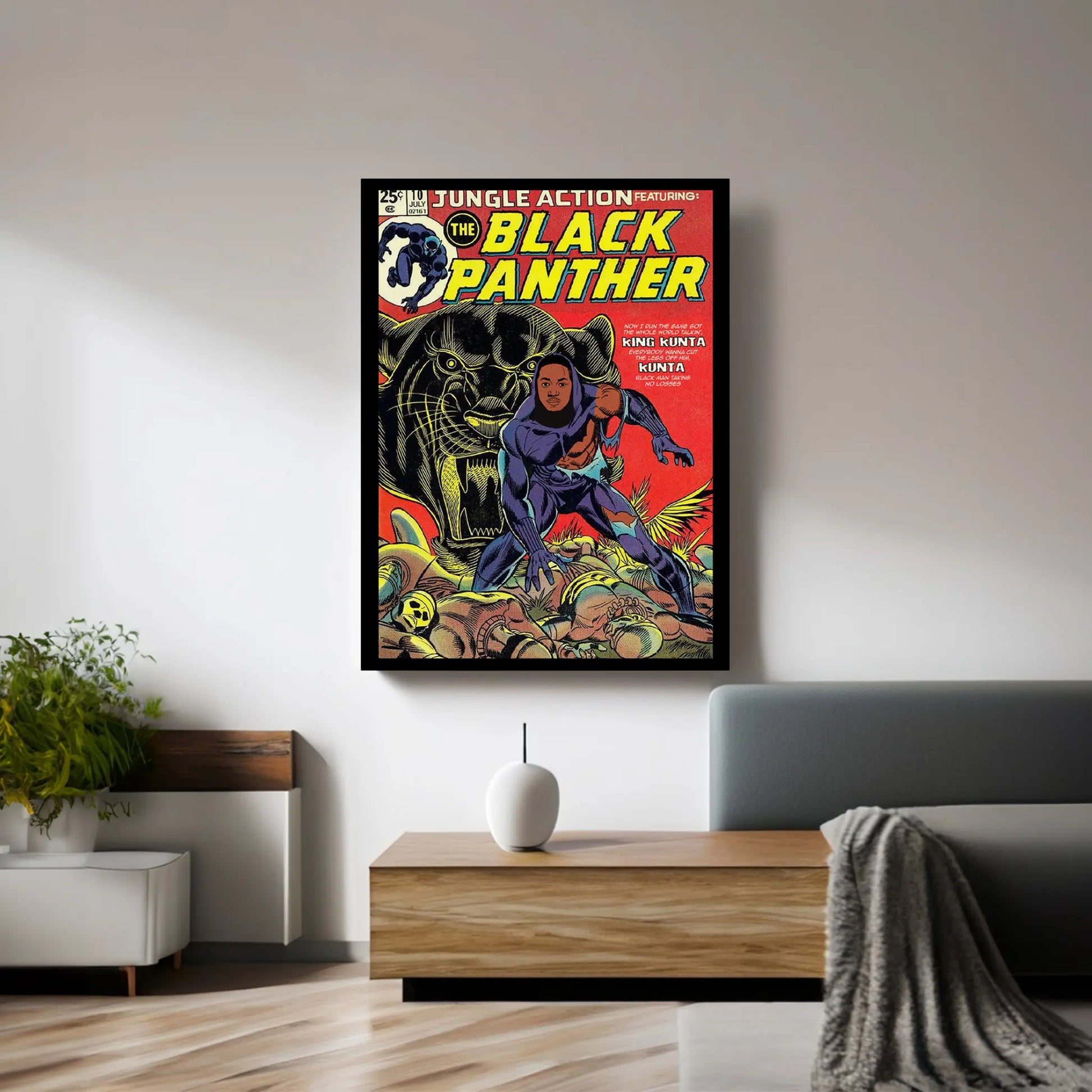 Black Panther Canvas Wall Art - Y Canvas