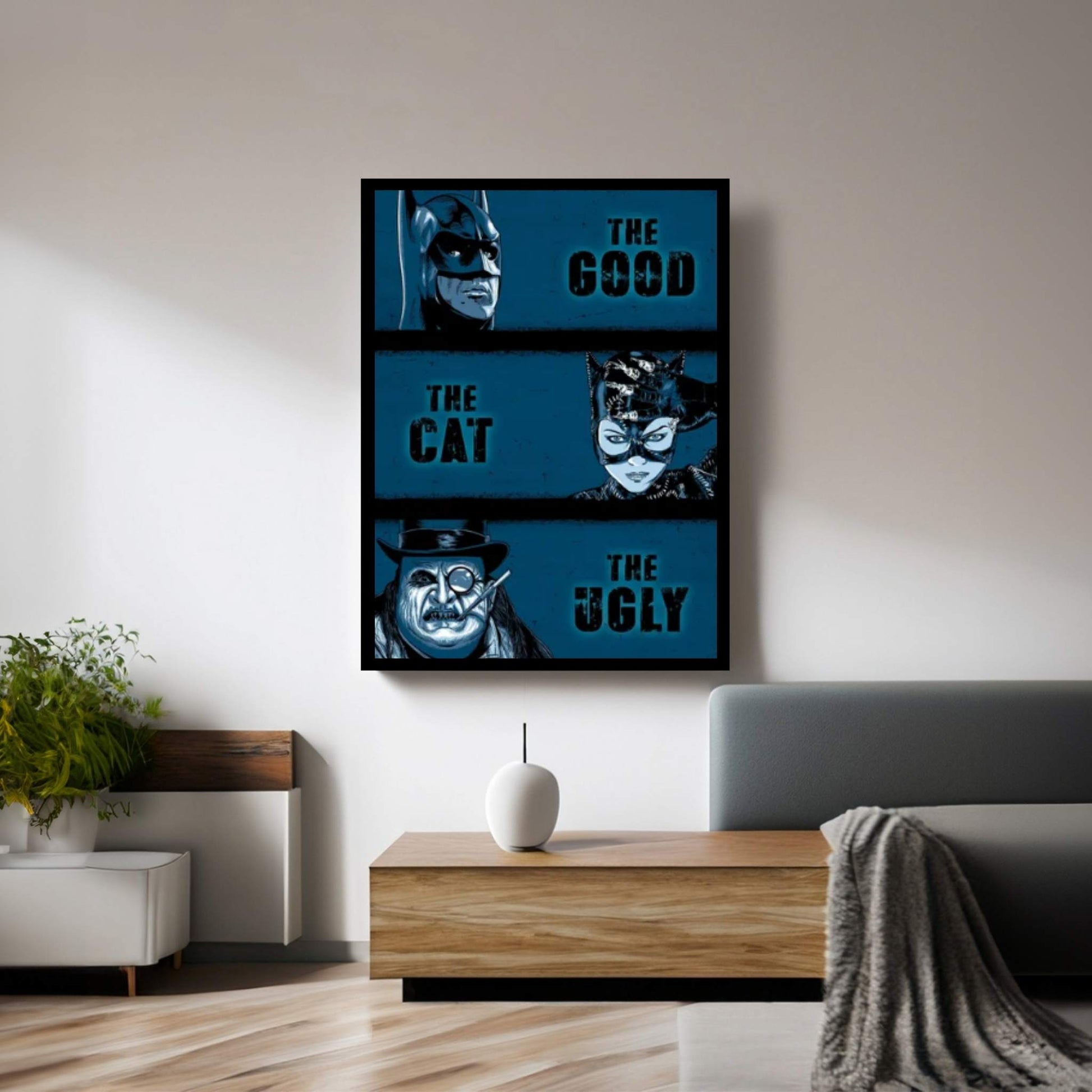 The Good The Cat And The Ugly Canvas Wall Art - Y Canvas