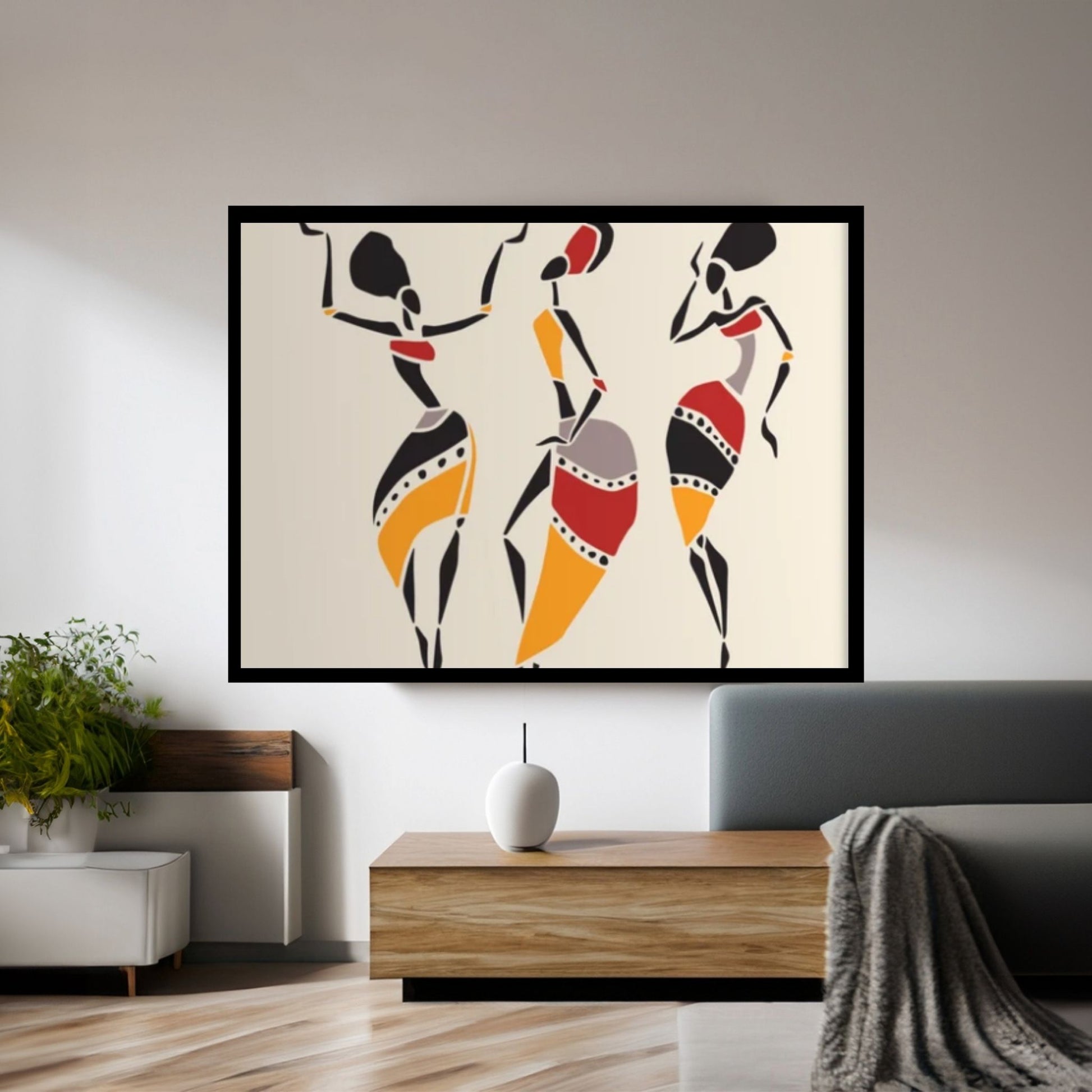 African Dancers Print, African Wall Art, Ethnic Wall Art, African Women Canvas, African Woman Canvas, African Art - Y Canvas