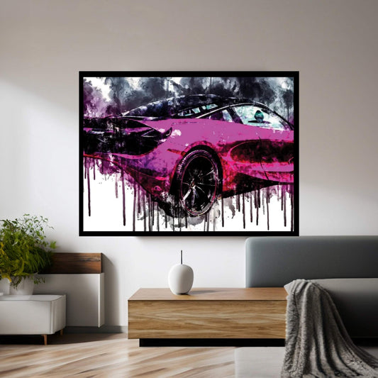 2017 McLaren MSO 720S Coupe Fux Fuchsia Vehicle CLXXIV Canvas Wall Art - Y Canvas