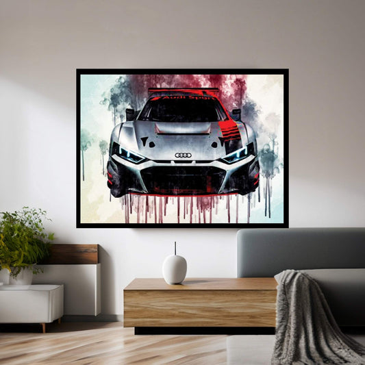 2020 Audi R8 Lms Gt4 Front View Canvas Wall Art - Y Canvas